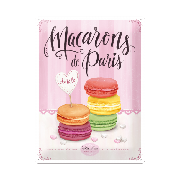 Retro Skilt 30x40cm - Macarons