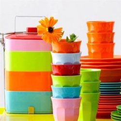 Klassisk melamin tallerken fra RICE – frisk farve og god kvalitet