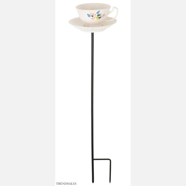 Lisbeth Dahl - Fuglefoderfad, creme keramik kop 