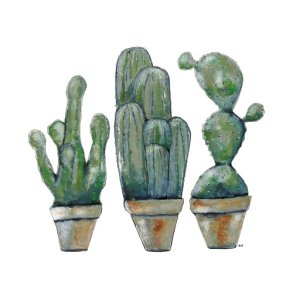 MSM Art - Kaktusser i potte (21x30cm)