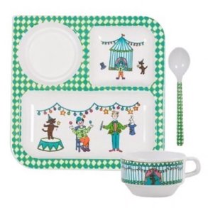 RICE spisest med krus, tallerken og ske – 3 dele i melamin