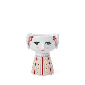 Bjrn Wiinblad Eva lysestage – gul/lavendel porceln