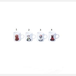 Julekrus til brn – keramikkrus med dyremotiv