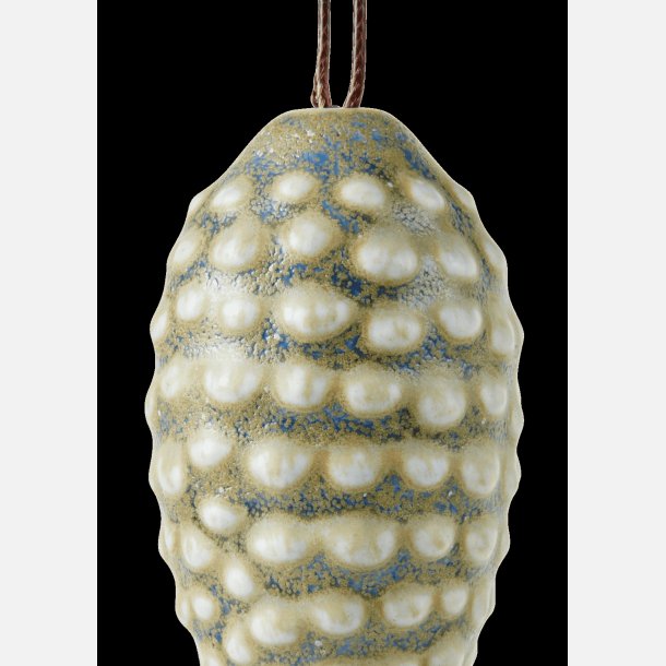 Smuk keramisk grankogle fra Khler til nordisk julepynt