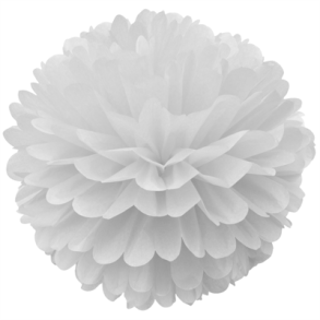 Pom pom St med 2 stk. - Hvid