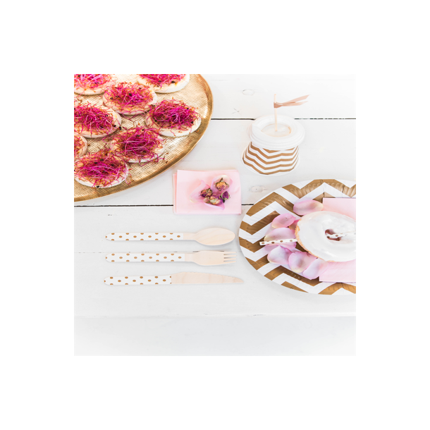 Engangskrus Hvid/Gold