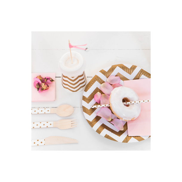 Engangskrus Hvid/Gold