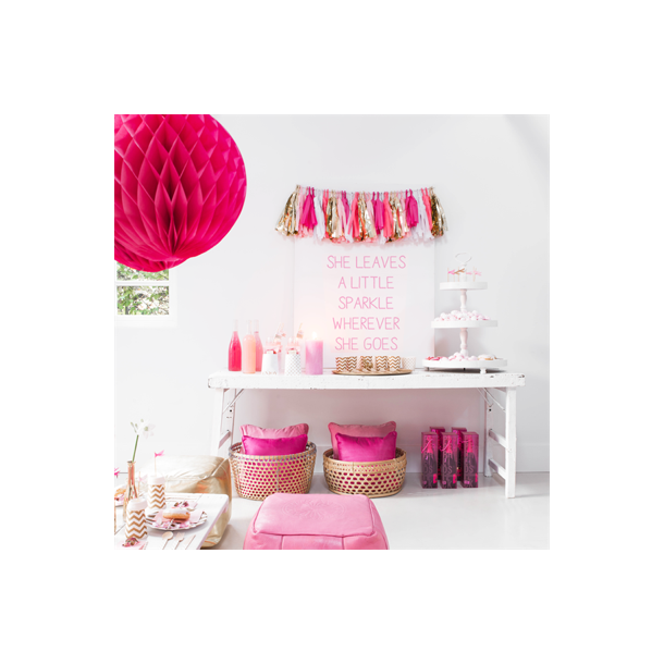 Honeycomb St med 2 bolde - Pink