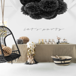 Pom pom St med 2 stk. - Sort