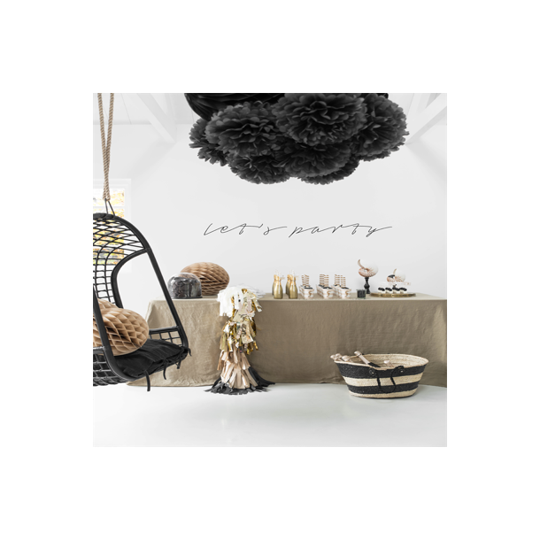 Pom pom St med 2 stk. - Sort