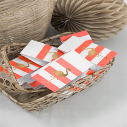 Treat bags Coral med flamingo