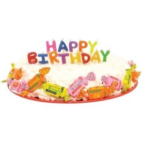 RICE fdselsdagslys – pakke med sm hndlavede lys i farver