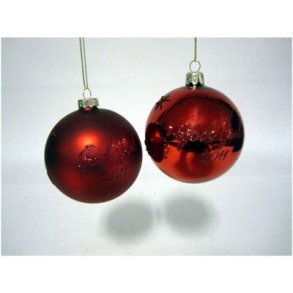 Julekugler “God Jul 2011” – st med mat og blank kugle