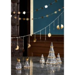 Holmegaard Fairytales glasjuletr – hndmalet med gulddetaljer, H7,5 cm