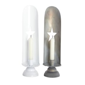 Lysestage STAR, hvid