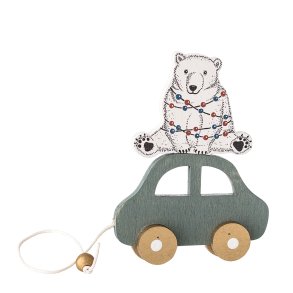 Bloomingville juledekoration – isbjrn p bil med julekugler