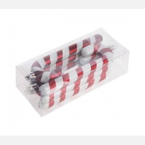 Julestok i hvid og rd – klassisk julepynt fra Det Gamle Apotek