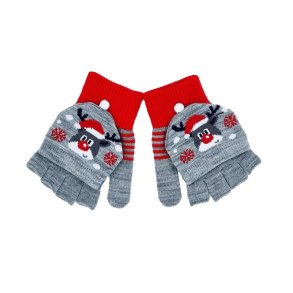 Snazzy Santa Rudolf julevanter i gr� og r�d til b�rn