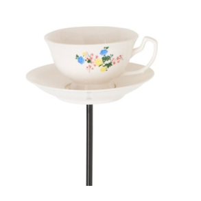 Lisbeth Dahl - Fuglefoderfad, creme keramik kop 