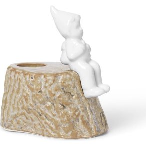 Khler Julerejse nisse i porceln fra Christmas Tales-serien, smuk julefigur til nordisk julepynt