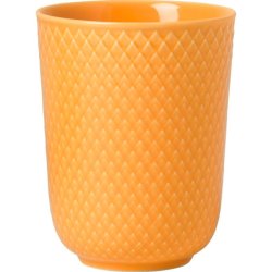 Lyngby Rhombe Color krus – flot gul porceln med klassisk mnster