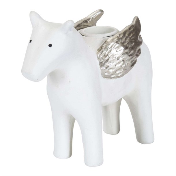Lysestage. Hest med vinger. H11cm 
