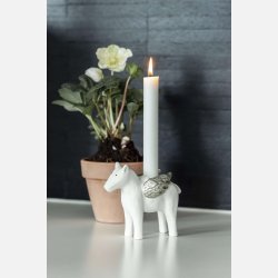 Lysestage. Hest med vinger. H11cm 