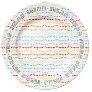 RICE stort kagefad med fdselsdagsprint – 33 cm