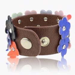Lderarmbnd - multifarvet