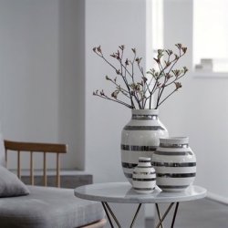 Omaggio vase med Slvstriber - Mellem