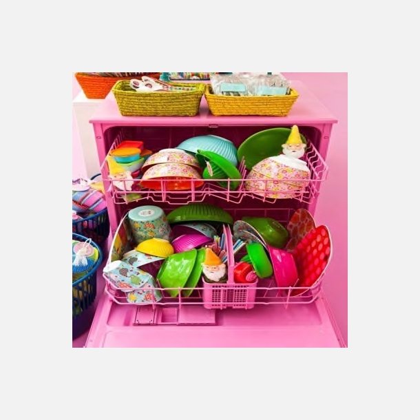 RICE Melamin Krus - 6 stk. brnekrus med Party Animalprint i ske