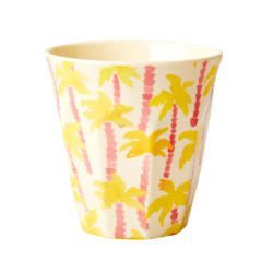RICE melaminkrus med palm tree-print – 9 cm hjt