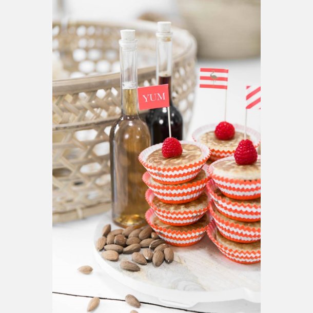 Lys. Pakke med 12 stk. Koral/hvid