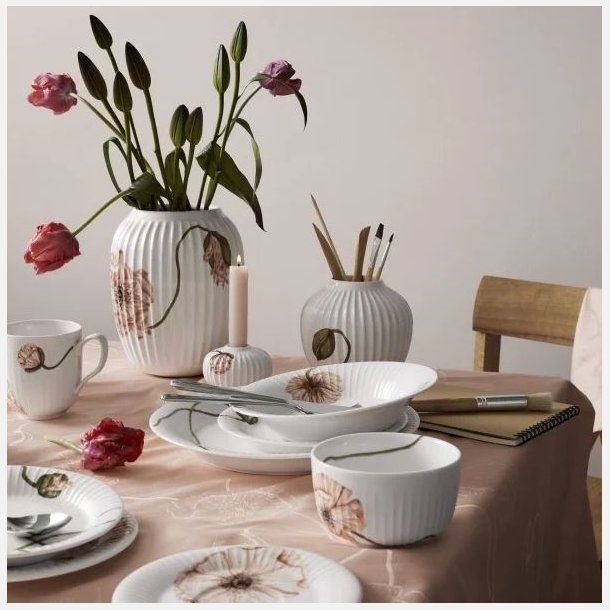 Hammershi Poppy tallerken 27 cm  Smukt nordisk stel fra Khler