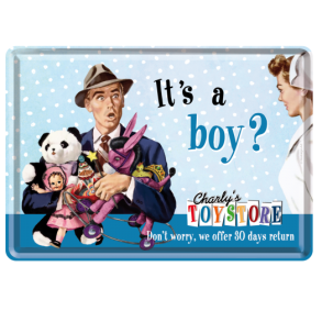 Retro skilt - It's a boy?