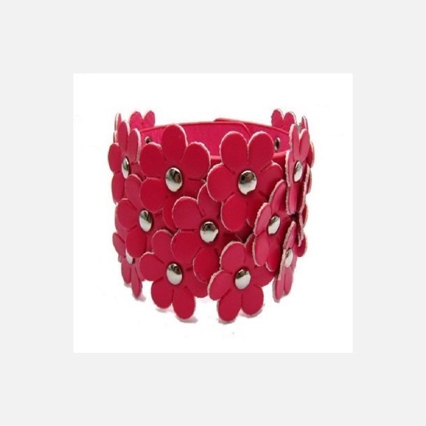 Lderarmbnd - pink