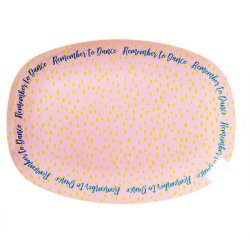 RICE melamin frokosttallerken – “Remember to dance!” i sommerlige farver