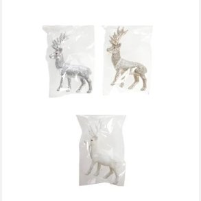 Rensdyr med glimmer – hvid, slv og guld fra Det Gamle Apotek