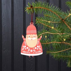 Juleornament i tr fra Rex London. Fin julemand fra Rex London