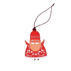 Juleornament i tr fra Rex London. Fin julemand fra Rex London