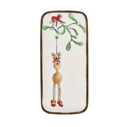 Medusa Copenhagen Rudolf fad med guldkant – porcelnsfad 26x12 cm