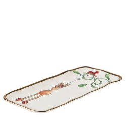 Medusa Copenhagen Rudolf fad med guldkant – porcelnsfad 26x12 cm