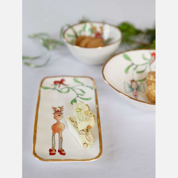 Serveringsfad fra Medusa med sljfe og kristtjrn til julens bord