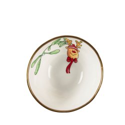 Hvid porcelnsskl 12 cm fra Medusa til smkager og julegodter
