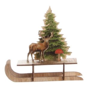 Tropstilling med slde og rensdyr – julepynt fra Det Gamle Apotek