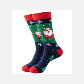 Snazzy Santa. Julestrmper med julemand. Str. 41-47