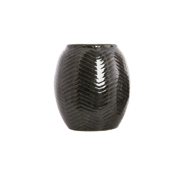 Vase, Zig Zag, sort/bl