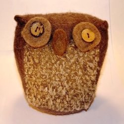 Ugle til pynt, str 11*14cm