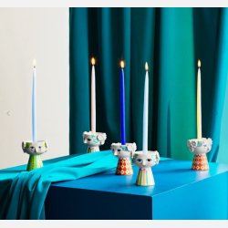 gul/lavendel porceln med kunstnerisk sjl!