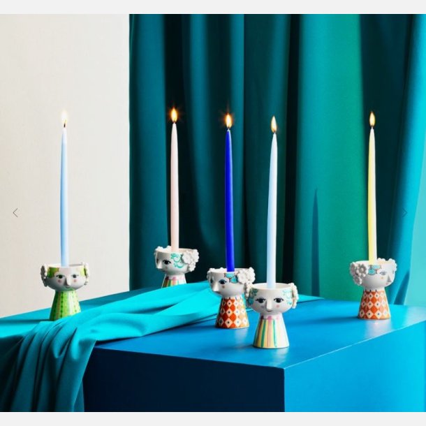 gul/lavendel porceln med kunstnerisk sjl!